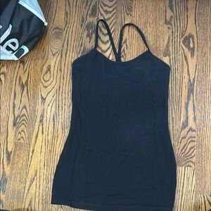 Black lululemon Power Y Tank